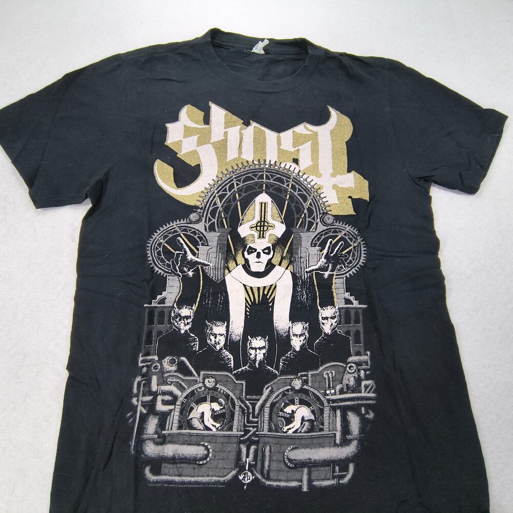 Ghost Band Graphic Crew Neck Short Sleeve T Shirt Adult Mens Size S Black White